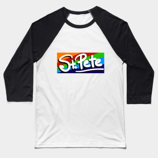 St Pete Logo Flag Colors Baseball T-Shirt
